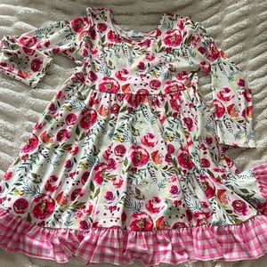 Orange Poppy twirl dress, size 8/9.